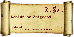 Koblász Zsigmond névjegykártya